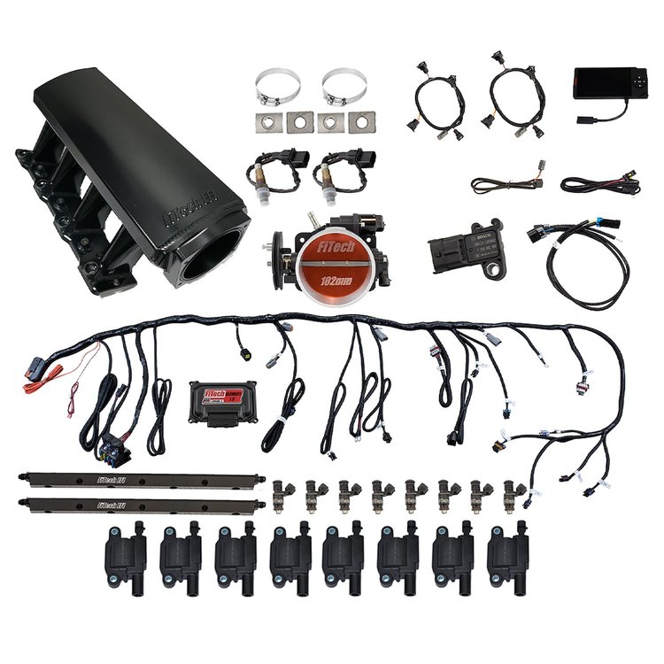 78008 Ultimate LS 750 HP EFI System With Long Runner Cathedral Intake & LS3 Coil Pack Set