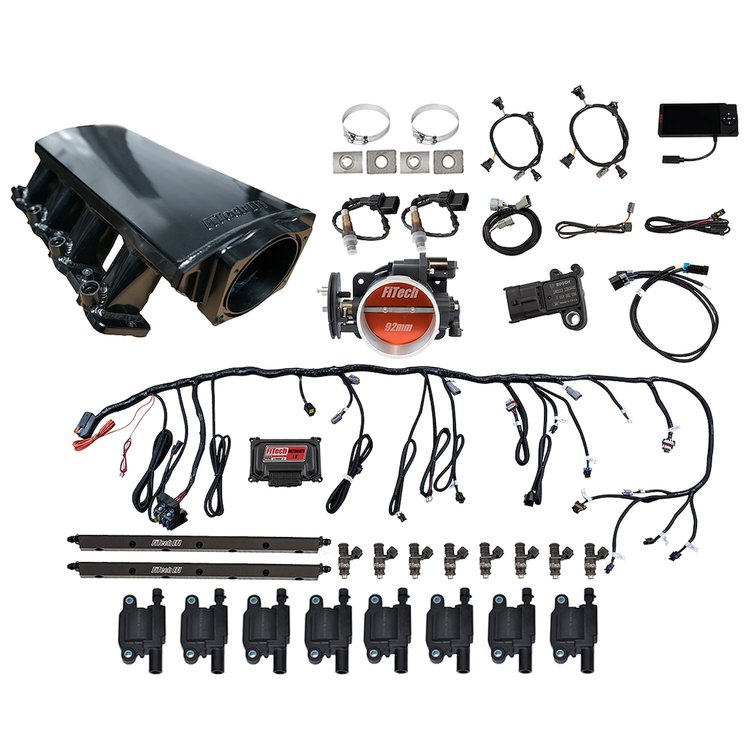 78012 Ultimate LS 500 HP EFI System With Short LS3 Port Intake, Transmission Control & LS3 Coil Pack Set