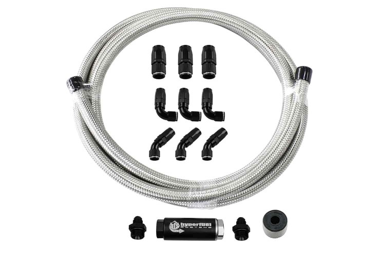 Stainless Steel Braided Hose Kit Natural 20 ft. -6 AN