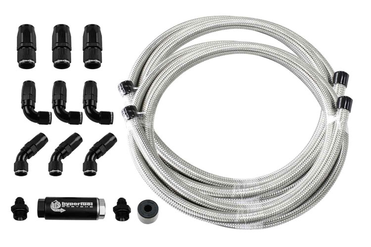 Stainless Steel Braided Hose Kit Natural 40 ft. -6 AN