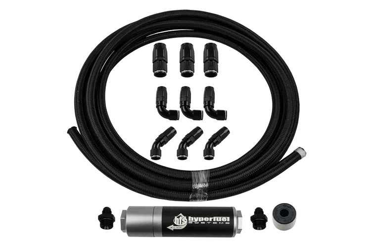 Stainless Steel Braided Hose Kit Black 20 ft. -6 AN
