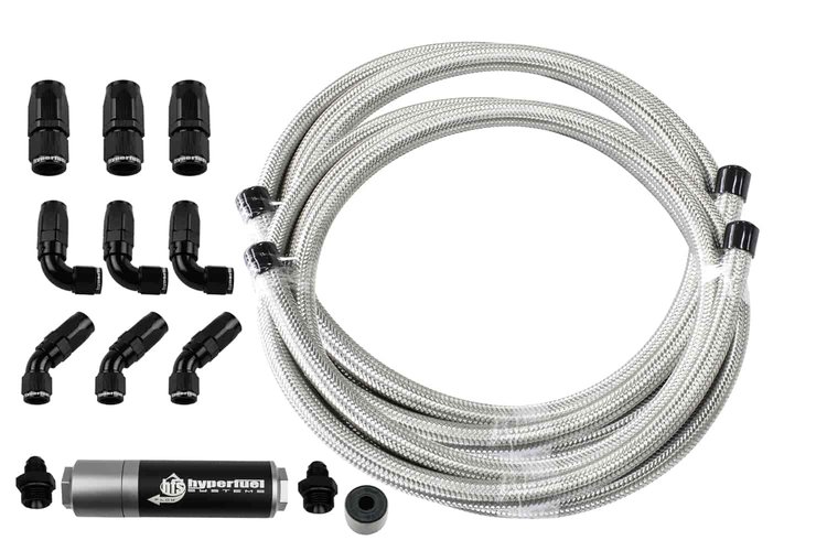 Stainless Steel Braided Hose Kit Natural 40 ft. -6 AN