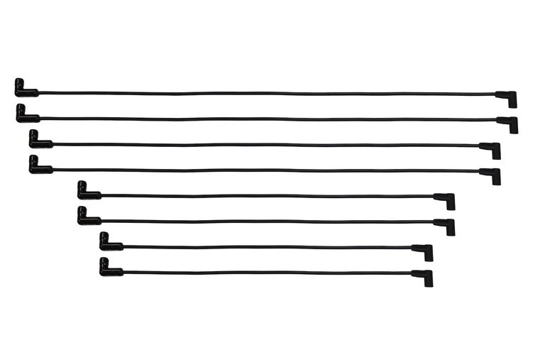 90014 Go Spark Ceramic Spark Plug Wire Kit, 8 mm Premade, Small Block Chevy, Under Header, HEI Dist End 90/90