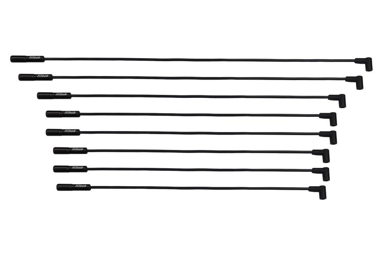 90016 Go Spark Ceramic Spark Plug Wire Kit, 8 mm Premade, Small Block Chevy, Over Valve Cover, HEI Dist End 90/Str