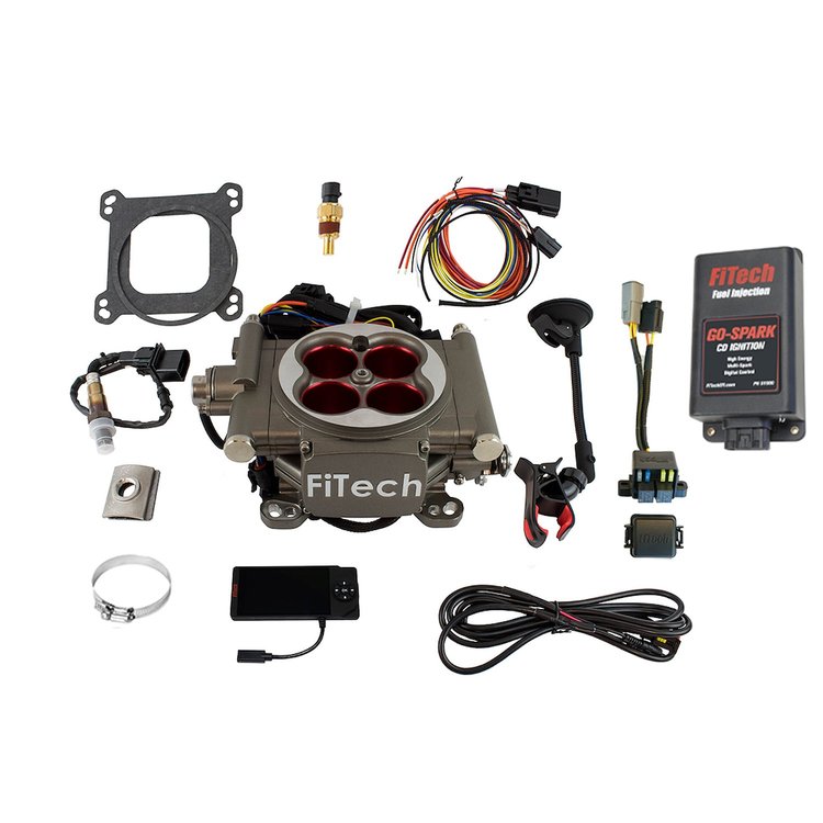 GoStreet EFI 400 HP Throttle Body Fuel Injection Master Kit with CDI Box Natural Aluminum