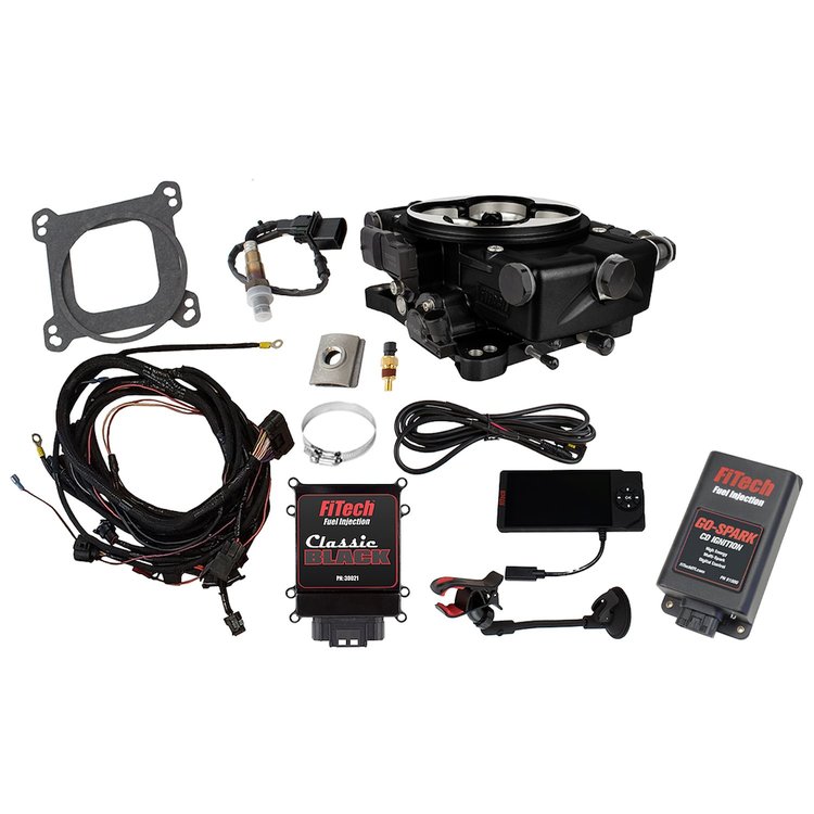 Go EFI Classic 650 HP Throttle Body Fuel Injection Master Kit [with CDI Box] Black