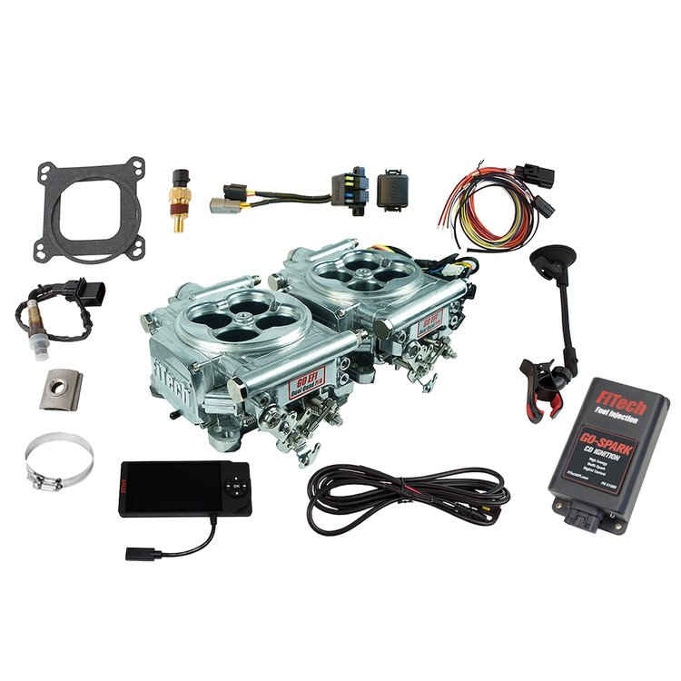 93065 Go EFI 2x4 1200 HP Bright Aluminum EFI System With Go Spark CDI Box