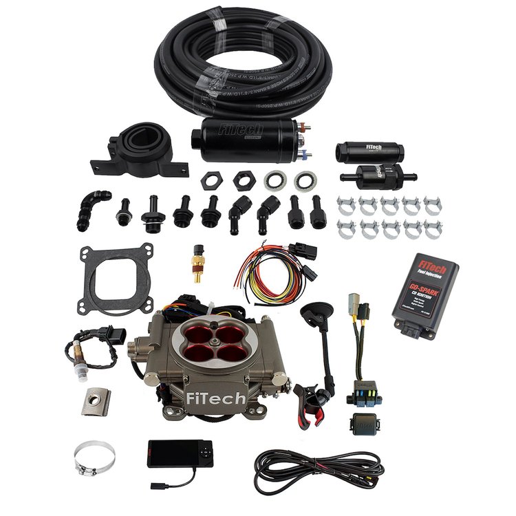 93103 GoStreet EFI 400 HP Throttle Body Fuel Injection Master Kit with Inline Fuel Pump & CDI Box [Natural Aluminum]