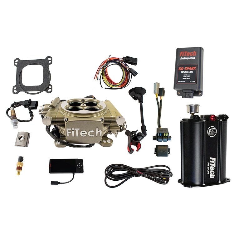 Easy Street EFI 600 HP Throttle Body Fuel Injection Master Kit [with Force Fuel System & CDI Box] Classic Gold