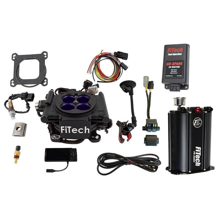 MeanStreet EFI 800 HP Throttle Body Fuel Injection Master Kit [with Force Fuel System & CDI Box] Matte Black