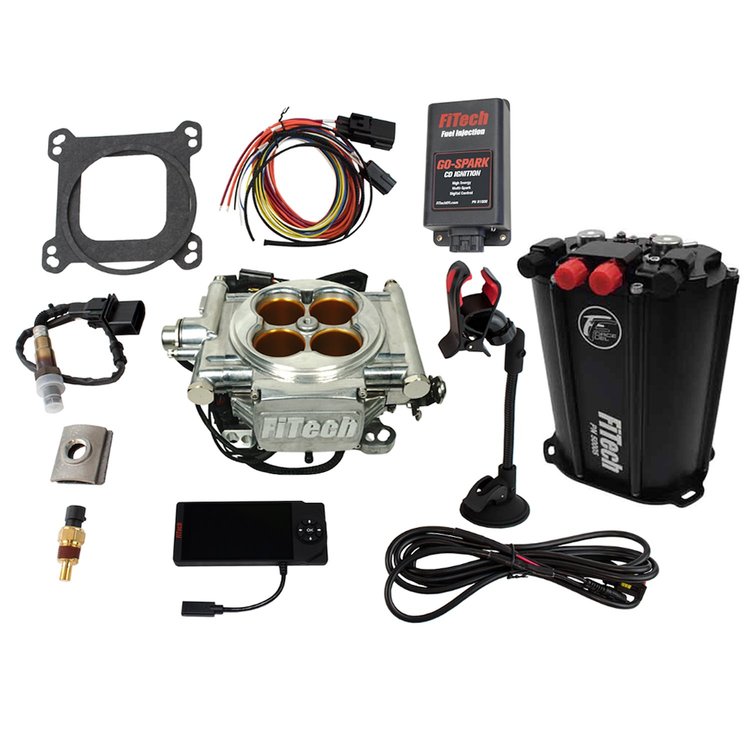 93543 Go EFI 8 1200 HP Bright Aluminum Finish System With Dual Pump Force Fuel Delivery & Go Spark CDI Box Master Kit