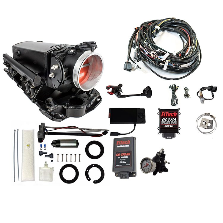 93981 Ultra Ram 650 HP Chevy Small Block EFI System With Go Fuel In-Tank Fuel Pump 600 HP Module & Go Spark CDI Box Master Kit