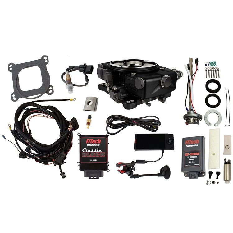 96321 Go EFI Classic Black 650 HP EFI System With Go Fuel 340 LPH In-Tank & Go Spark CDI Box Master Kit