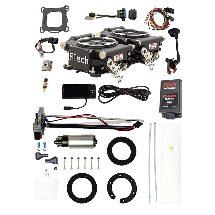 96462 FiTech Go EFI 2x4 625 HP Matte Black EFI System Master Kit