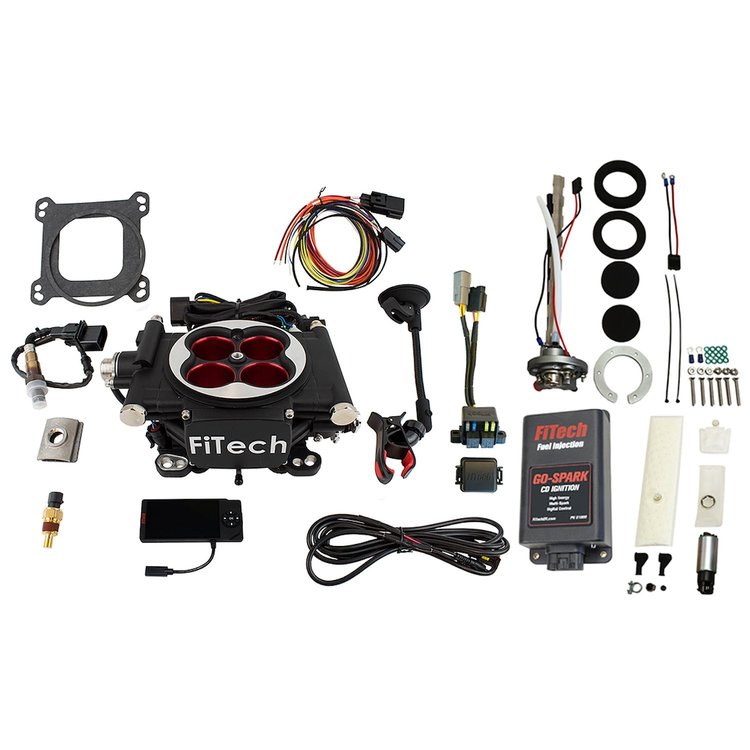 96504 Go EFI 4 600 HP Power Adder Matte Black EFI System Master Kit