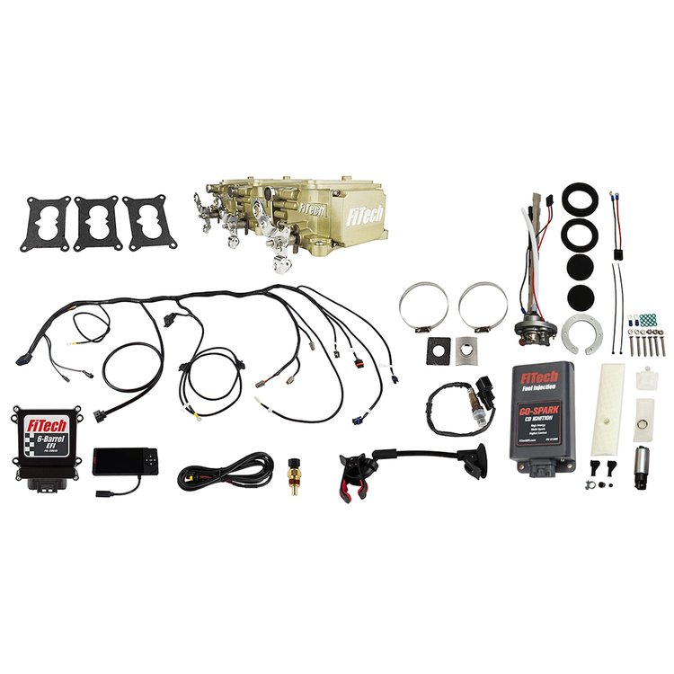96532 Go EFI 3x2 Tri Power 600 HP Classic Gold EFI System Master Kit