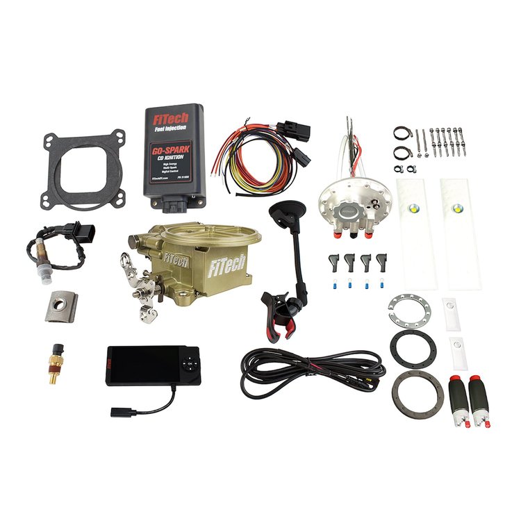 96791 Go EFI 2 Barrel 400 HP Classic Gold EFI System With Go Fuel In-Tank Dual Pump Module & Go Spark CDI Box Master Kit