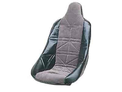 Black Vinyl with Gray Cloth Insert Cover Only Fits Pro Stock Seat 547-100-100-01