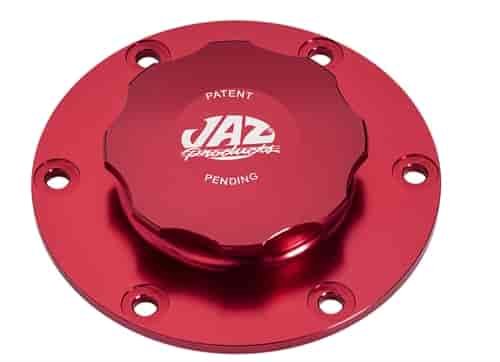 Billet Fuel Cell Cap Assembly Red 6-Bolt