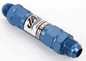 Blue In-Line Fuel Filter -10AN male inlet/outlet