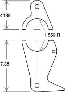 4-Link Housing Brackets w/Built-In Wheelie Bar Brackets