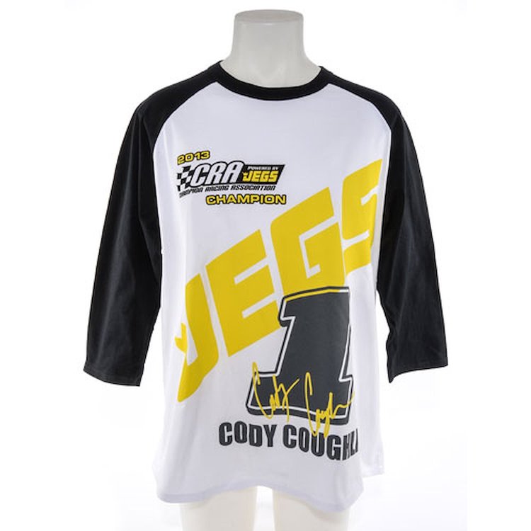 Cody Coughlin CRA Champion T-Shirt White with Black 3/4 Sleeves