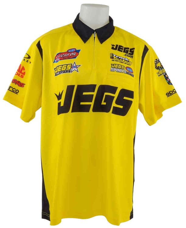 Men's Lucas Oil Series Race Team Crew Shirt Yellow Medium