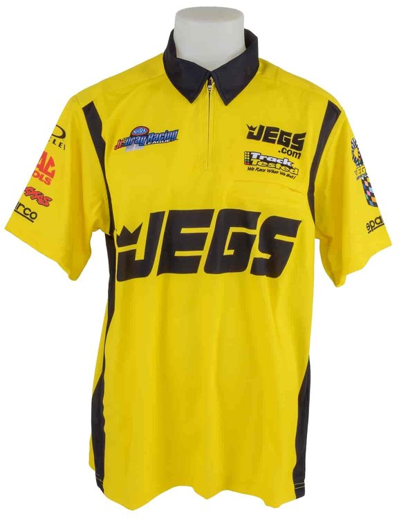 Men's Jr Dragster Race Team Crew Shirt Yellow 2X-Large