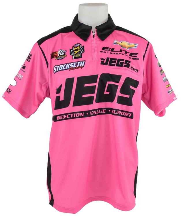 Men's Pro Stock Race Team Crew Shirt Pink 2X-Large