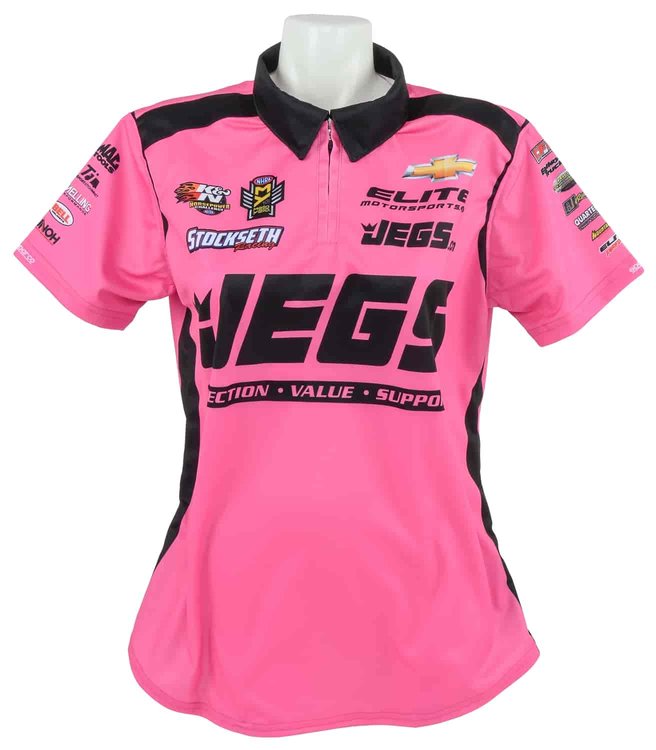 Women's Pro Stock Race Team Crew Shirt Pink Medium