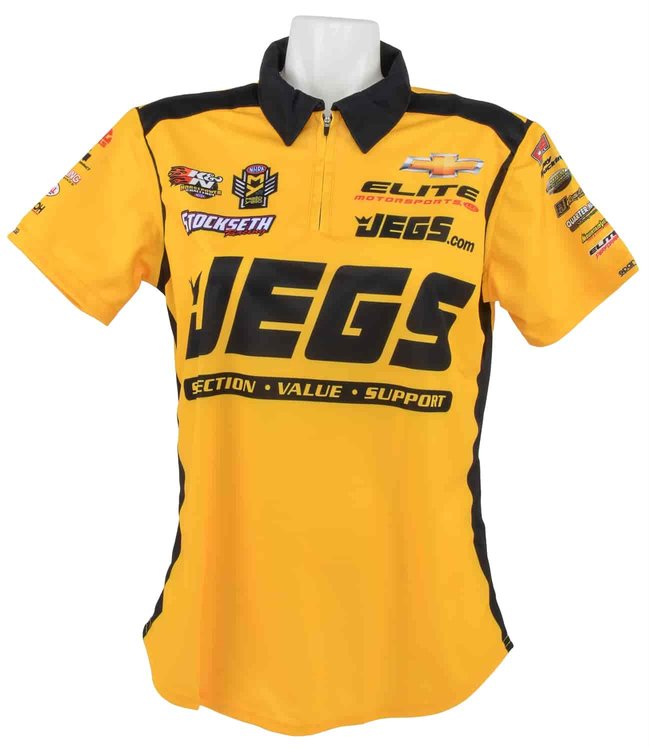 Women's Pro Stock Race Team Crew Shirt Yellow Large