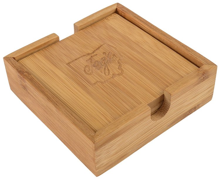 JEGS Bamboo Coaster Set