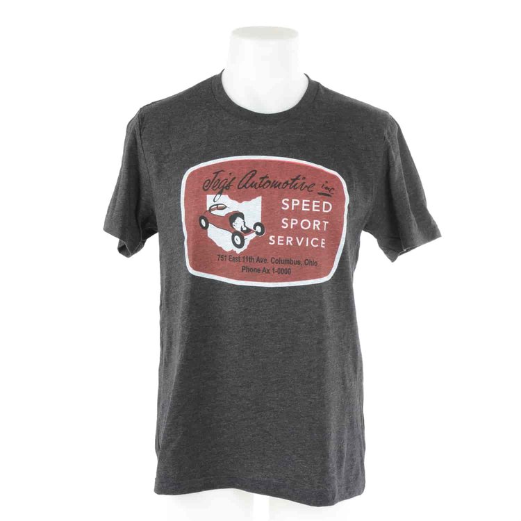 Mens Vintage Red Shop Sign T-Shirt Medium