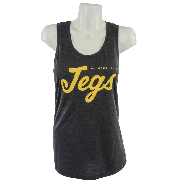 Ladies Script Logo Racerback Tank Medium