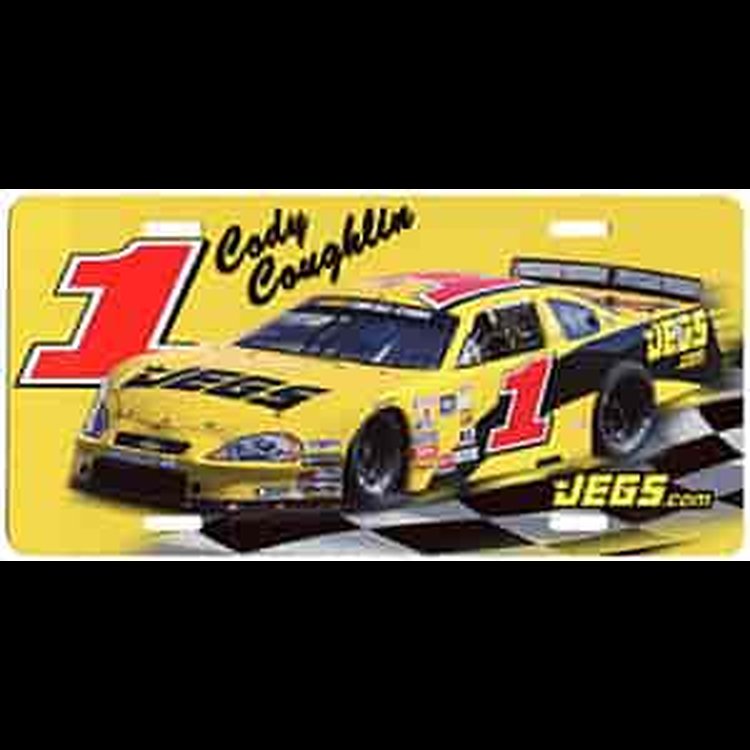 Cody Coughlin License Plate Yellow Sold Each