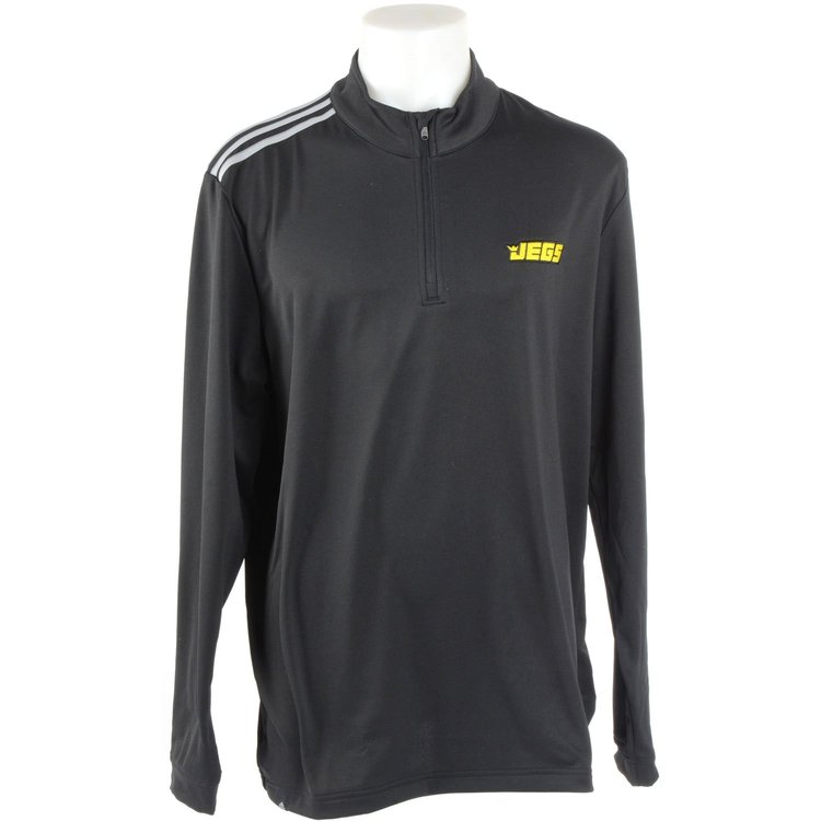 Adidas 3-Stripe Classic Quarter Zip Polo Black Small