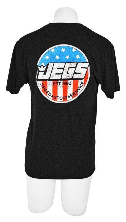 JEGS Flag Speed-Sport-Service T-Shirt, Small [Black]