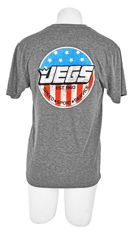 JEGS Flag Speed-Sport-Service T-Shirt, Small [Grey]