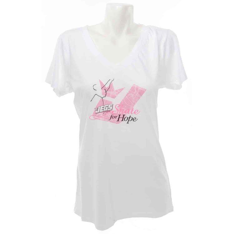 Skate for Hope V-Neck T-Shirt White
