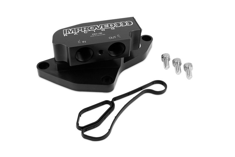 EBW-100-T4 Oil Cooler Adapter For BMW Engines, 180-degrees F Thermostat