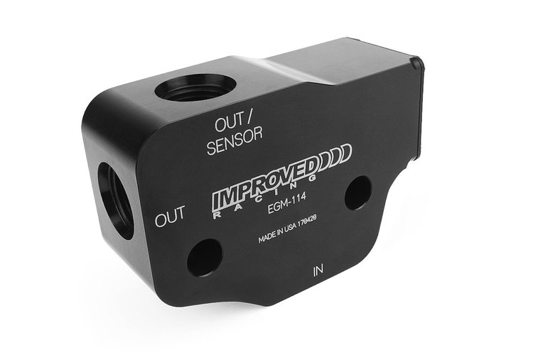 EGM-114-T4 Oil Cooler Adapter with Thermostat, GM LSX and LS, Rear Sump, 180-degrees F