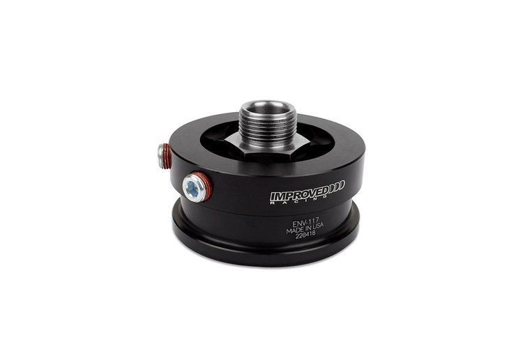 ENV-117-F1 Oil filter spacer with 2 x 1/8" NPT sensor ports, 3/4"-16