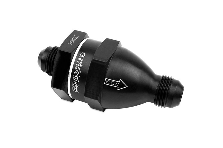FCV-12-08AM High-Flow Low Cracking Pressure Flapper Check Valve [-8 AN Male]