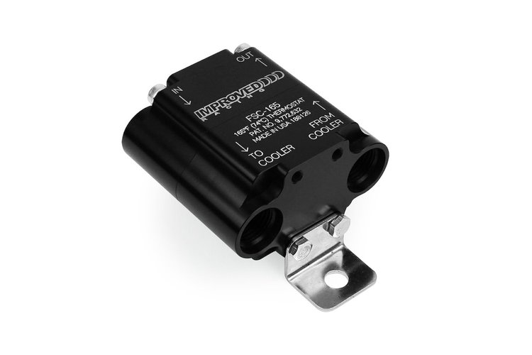 FSC-165 Compact High-Flow Engine & Transmission Oil Cooler Thermostat, 165-degrees F