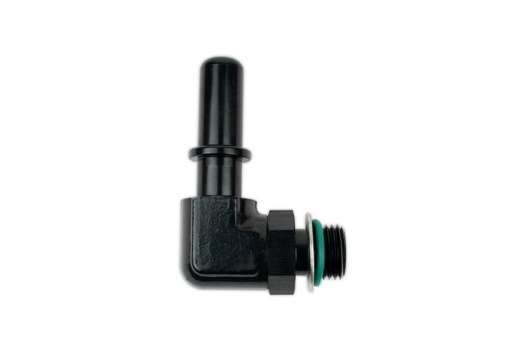 OQ-090-06-M12 Male -6 ORB to M10 SAE J2044 Quick Connect Male Tube Adapter Fitting, 90-Degree