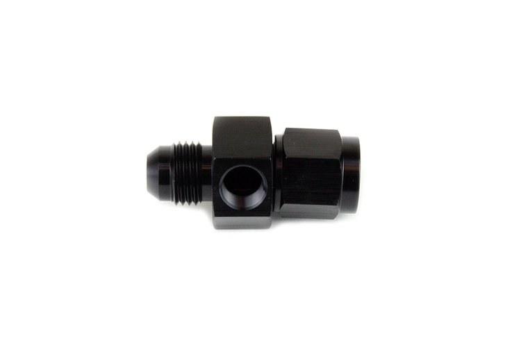 TR-06-02 RaceFlux Female Sensor Port, -6AN Male to -6AN Female w/ 1/8 in. NPT