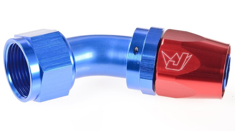 45 degree Max Flow Swivel Hose End -16 AN