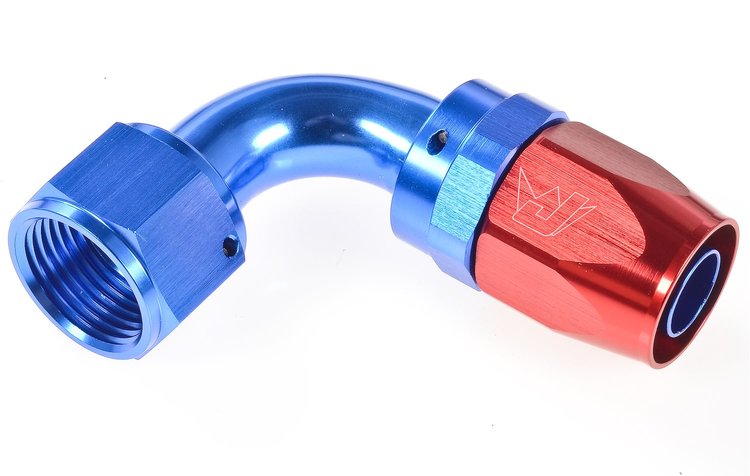 90 degree Max Flow Swivel Hose End -12 AN