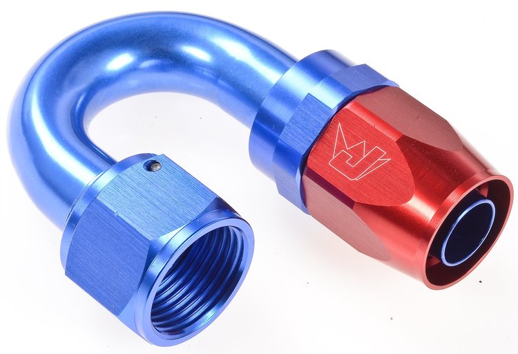 180 degree Max Flow Swivel Hose End -12 AN