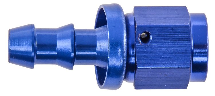 AN Straight Push-Loc Hose End [-4 AN Female Swivel to Push-Loc Hose, Blue]